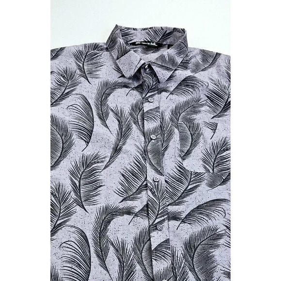 Travis Mathew Size XL Men Pale Purple Floral Embroidered Logo Short Sleeve Shirt - Picture 12 of 12